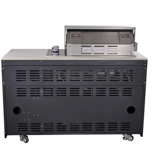 FORNO Rimini Outdoor Kitchen 30-Inch BBQ 62,000 BTU, 4.8 cu.ft. Beverage Center, Stainless Steel Sink, White Countertops FODKT2575WHT
