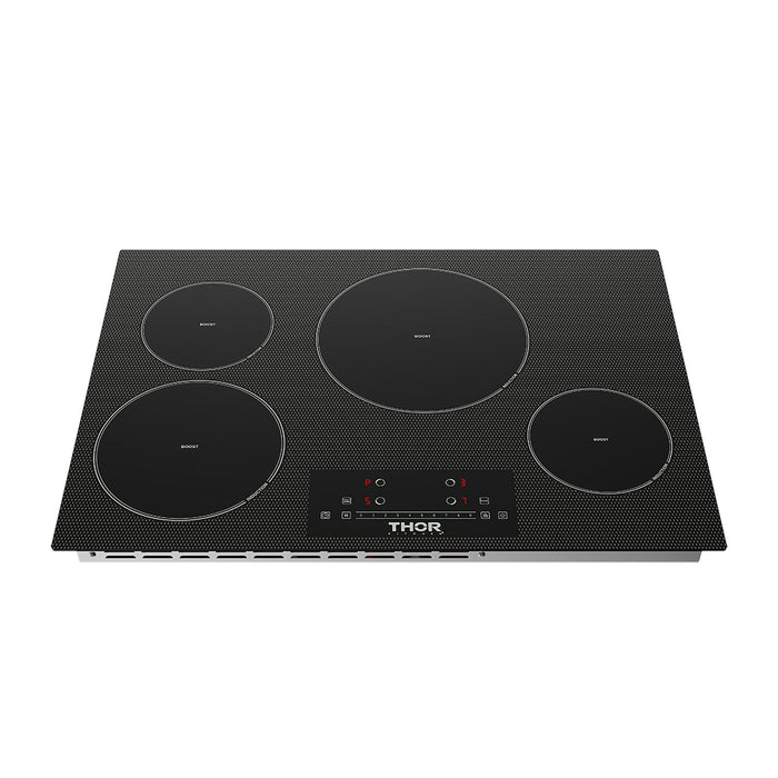 Thor Kitchen 30 in. 4 Burner Element Induction Cooktop in Black with Touch Controls (PIH30)