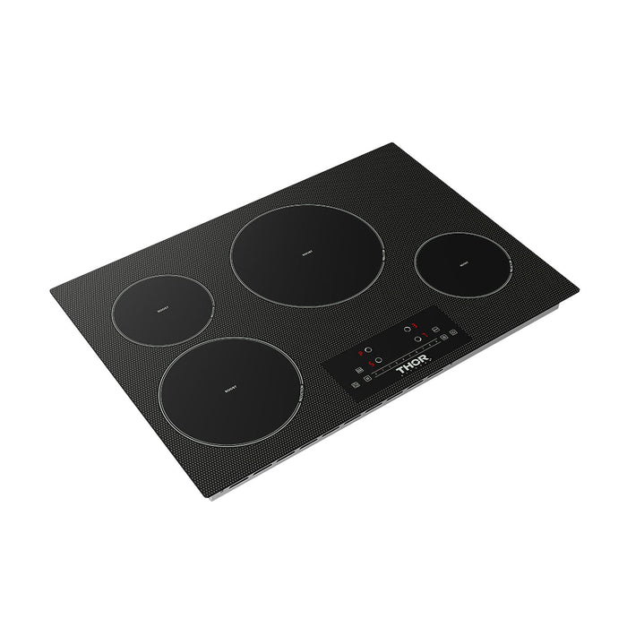 Thor Kitchen 30 in. 4 Burner Element Induction Cooktop in Black with Touch Controls (PIH30)
