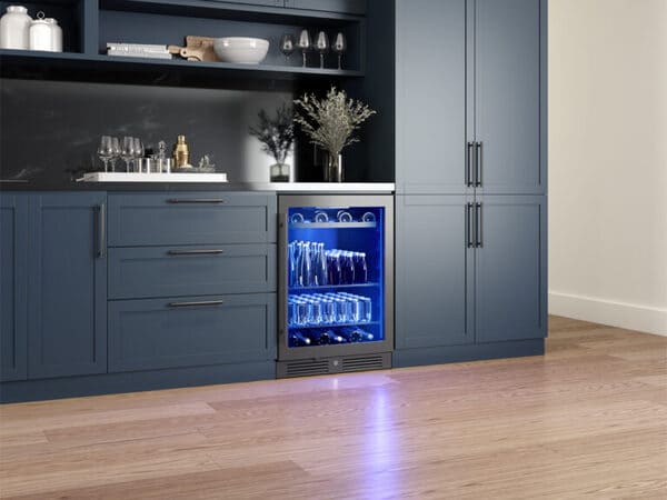 ZEPHYR Black Stainless Single Zone Beverage Cooler PRB24C01CBSG