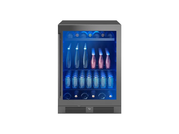 ZEPHYR Black Stainless Single Zone Beverage Cooler PRB24C01CBSG