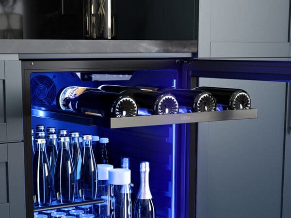 ZEPHYR Black Stainless Single Zone Beverage Cooler PRB24C01CBSG