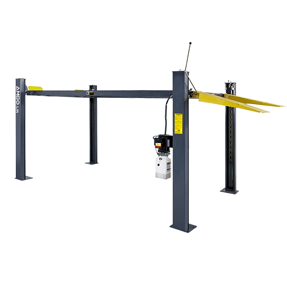 AMGO 407-P 4-Post Car Lift – Compact Space-Saver Design