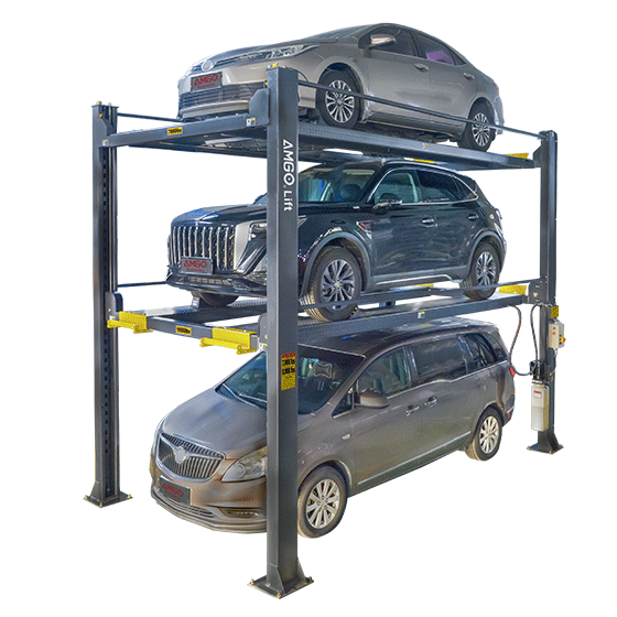 AMGO 4097X Triple Four-Post Parking Lift | 9,000/7,000 lb Capacity