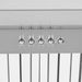 Cosmo 48 in. Under Cabinet Range Hood with Push Button Controls, Permanent Filters, 3-Speed Fan and LED Lights in Stainless Steel - COS-QB48