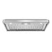 Cosmo 48 in. Under Cabinet Range Hood with Push Button Controls, Permanent Filters, 3-Speed Fan and LED Lights in Stainless Steel - COS-QB48