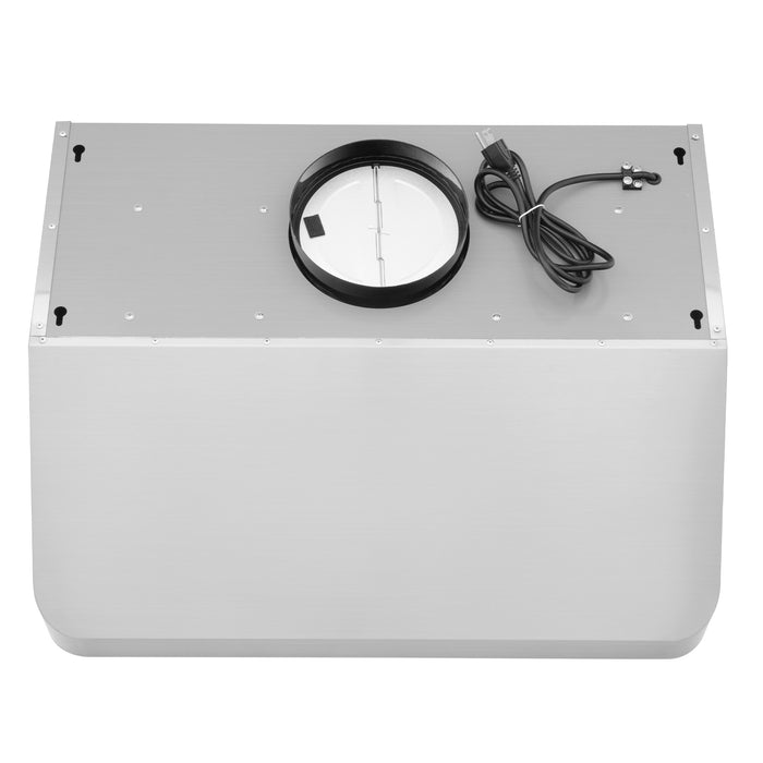 Cosmo 30 in. Ducted Under Cabinet Range Hood in Stainless Steel with Push Button Controls, LED Lighting and Permanent Filters - COS-QB75