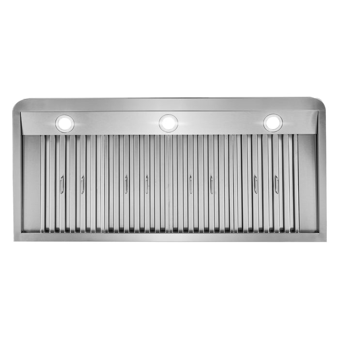 Cosmo 48 in. Ducted Under Cabinet Range Hood with Soft-Touch Controls, Permanent Filters, 4-Speed Fan, LED Lights in Stainless Steel - COS-QS48