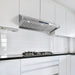 Cosmo 48 in. Ducted Under Cabinet Range Hood with Soft-Touch Controls, Permanent Filters, 4-Speed Fan, LED Lights in Stainless Steel - COS-QS48