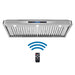 Cosmo 48 in. Ducted Under Cabinet Range Hood with Soft-Touch Controls, Permanent Filters, 4-Speed Fan, LED Lights in Stainless Steel - COS-QS48