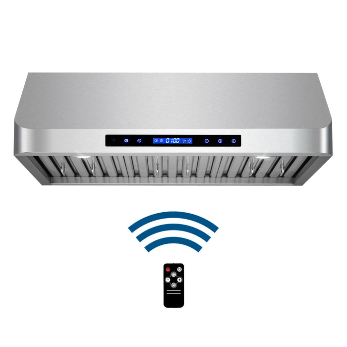 Cosmo 30 in. Ducted Under Cabinet Range Hood in Stainless Steel with Touch Display, LED Lighting and Permanent Filters - COS-QS75