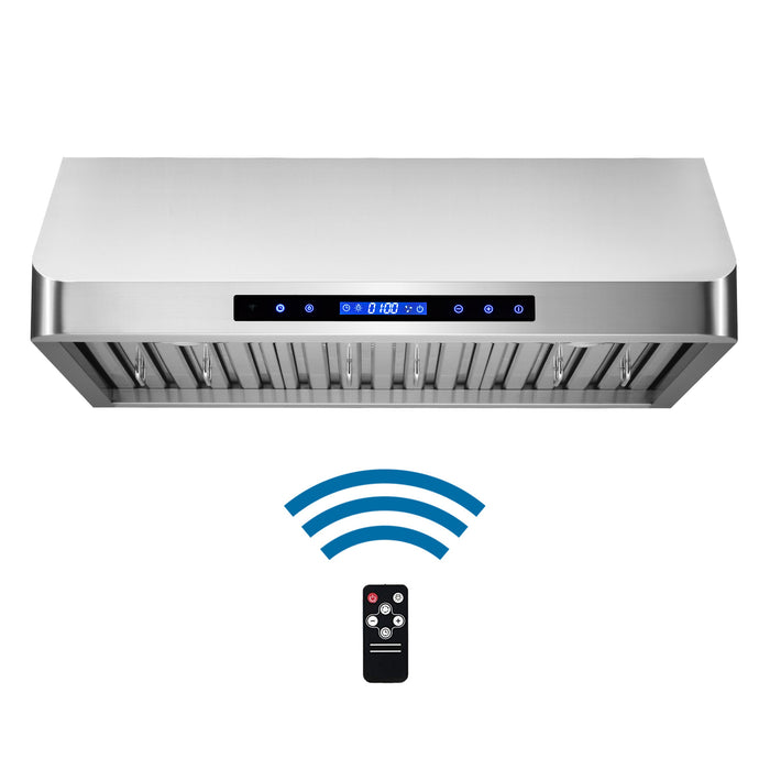 Cosmo 30 in. Ducted Under Cabinet Range Hood in Stainless Steel with Touch Display, LED Lighting and Permanent Filters - COS-QS75