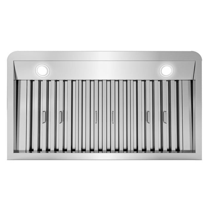 Cosmo 36 in. Ducted Under Cabinet Range Hood in Stainless Steel with Touch Display, LED Lighting and Permanent Filters - COS-QS90