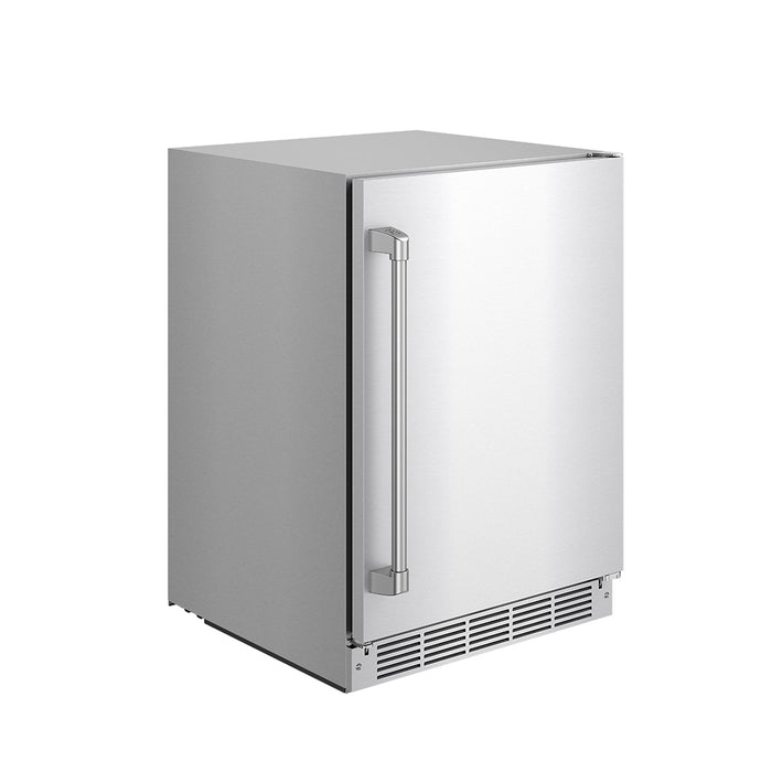 Gordon Ramsay THOR 24" Outdoor Beverage Cooler - Stainless Steel - front left side closed