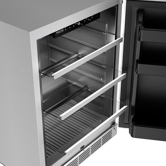 Gordon Ramsay THOR 24" Outdoor Beverage Cooler - Stainless Steel - top view