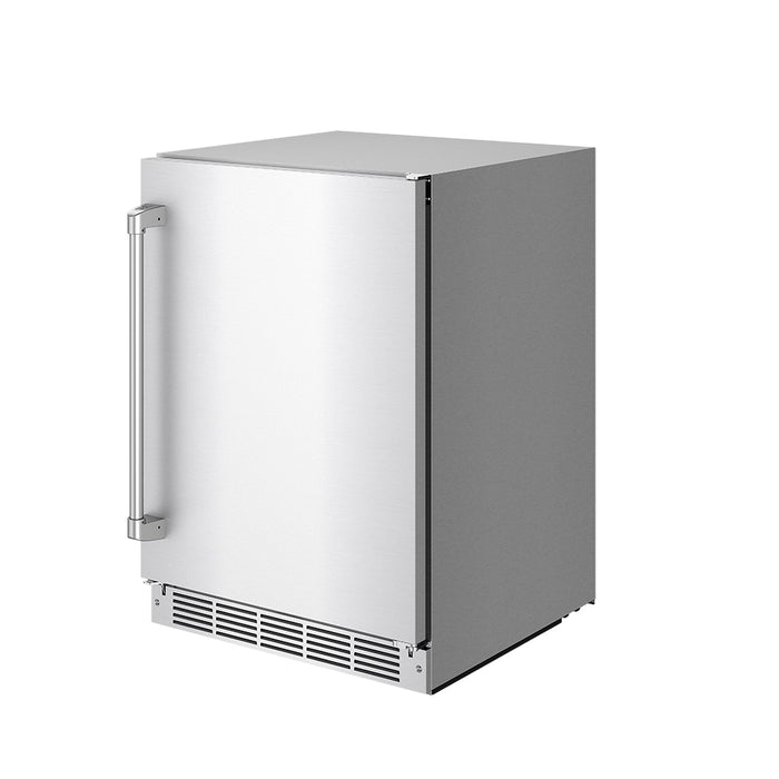 Gordon Ramsay THOR 24" Outdoor Beverage Cooler - Stainless Steel - front right side closed