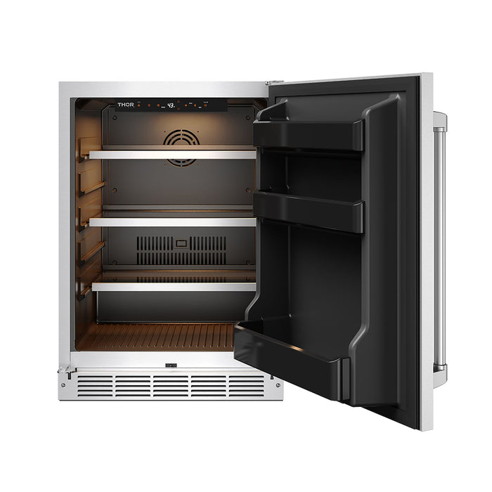 Gordon Ramsay THOR 24" Outdoor Beverage Cooler - Stainless Steel - light on white 2