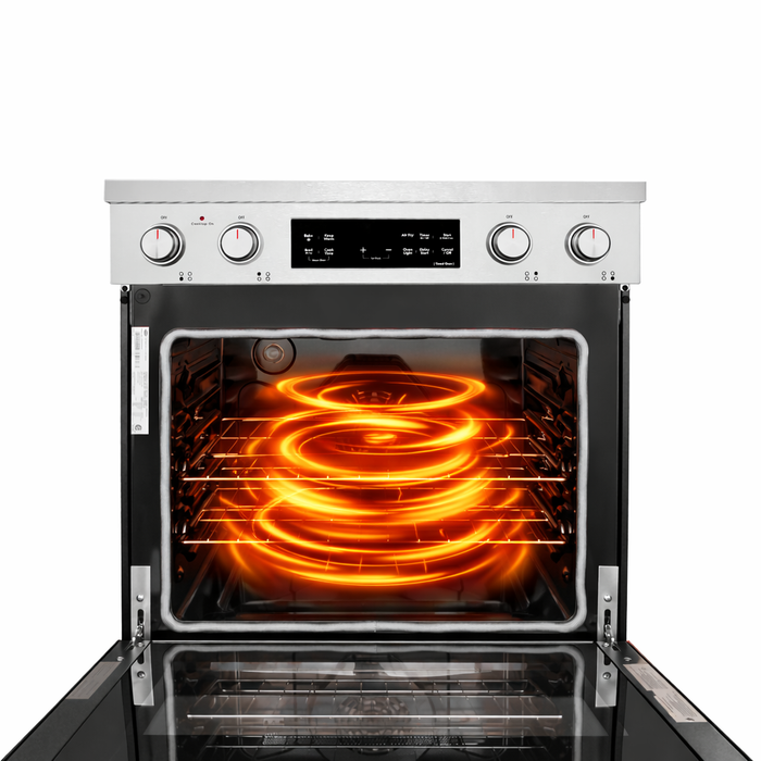 Cosmo 30 in. Stellar Collection 4.8 cu. ft. Electric Range, 4 Burner Ceramic Glass Cooktop, Convection Oven, Stainless Steel - COS-RES304SS