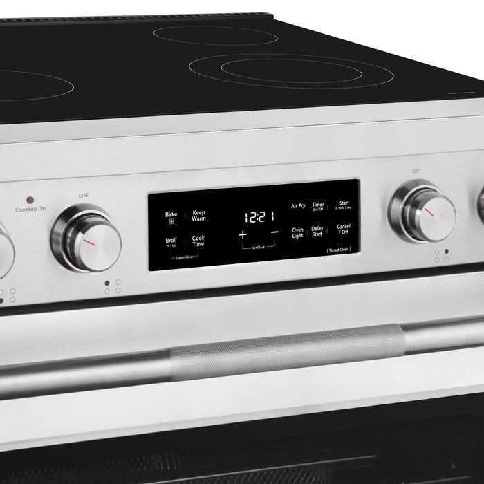 Cosmo 30 in. Stellar Collection 4.8 cu. ft. Electric Range, 4 Burner Ceramic Glass Cooktop, Convection Oven, Stainless Steel - COS-RES304SS