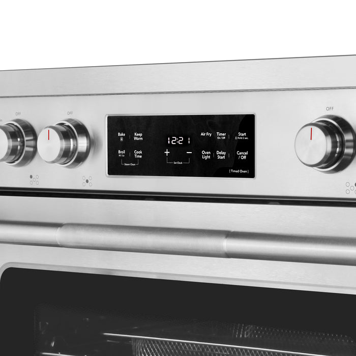 Cosmo 36 in. Stellar Collection 6.1 cu. ft. Electric Range, 5 Burner Ceramic Glass Cooktop, Convection Oven, Stainless Steel - COS-RES365SS