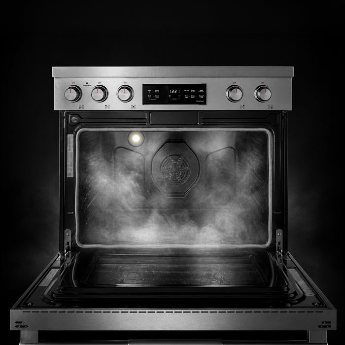Cosmo 36 in. Stellar Collection 6.1 cu. ft. Electric Range, 5 Burner Ceramic Glass Cooktop, Convection Oven, Stainless Steel - COS-RES365SS