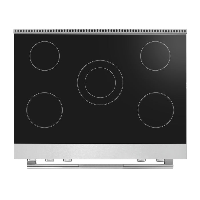 Cosmo 36 in. Stellar Collection 6.1 cu. ft. Electric Range, 5 Burner Ceramic Glass Cooktop, Convection Oven, Stainless Steel - COS-RES365SS
