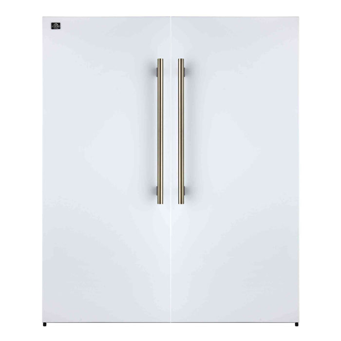 Forno Maderno 2-28-Inch Wide Convertible Refrigerator/Freezer in White, Decorative Trim, 27.2 cu.ft, 84-Inch High, ENERGY STAR Certified