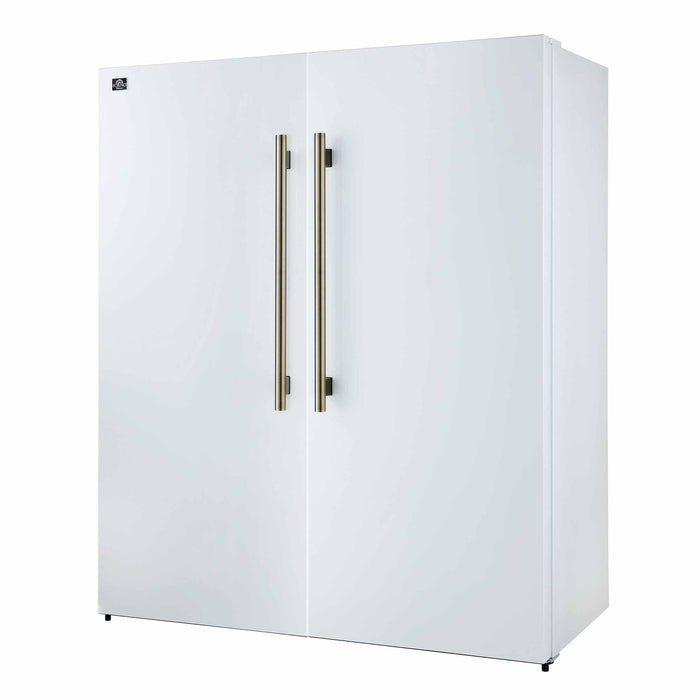 Forno Maderno 2-28-Inch Wide Convertible Refrigerator/Freezer in White, Decorative Trim, 27.2 cu.ft, 84-Inch High, ENERGY STAR Certified
