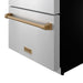Gordon Ramsay THOR 24" Drawer Freezer RZ24U - Stainless Steel / Bronze - close up of color hardware