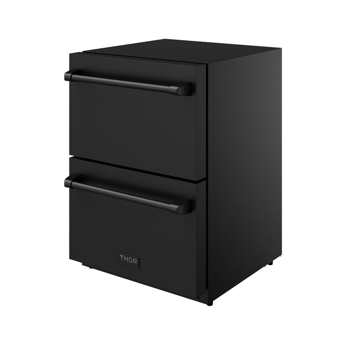 Gordon Ramsay THOR 24" Drawer Refrigerator RF24UB - Black - front right side closed