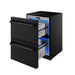 Gordon Ramsay THOR 24" Drawer Refrigerator RF24UB - Black - light on blue