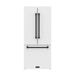 Gordon Ramsay THOR 30" White French Door Refrigerator - White / Black - front door closed with logo