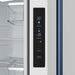 Gordon Ramsay THOR 30" White French Door Refrigerator - White / Blue - close up of color hardware