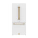 Gordon Ramsay THOR 30" White French Door Refrigerator - White / Bronze - front door closed with logo