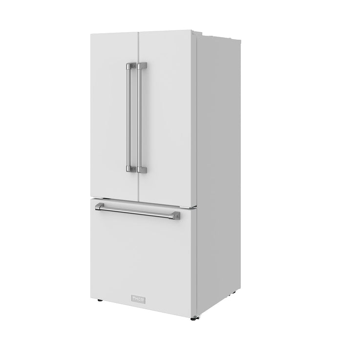 Gordon Ramsay THOR 30" White French Door Refrigerator - White - front right side closed