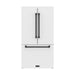Gordon Ramsay THOR 36" White French Door Refrigerator - White / Black - front door closed with logo
