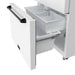 Gordon Ramsay THOR 36" White French Door Refrigerator - White / Black - color hardware