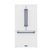 Gordon Ramsay THOR 36" White French Door Refrigerator - White / Blue - front door closed with logo