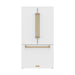 Gordon Ramsay THOR 36" White French Door Refrigerator - White / Bronze - front door closed with logo