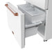 Gordon Ramsay THOR 36" White French Door Refrigerator - White / Rose Gold - close up of color hardware