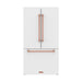 Gordon Ramsay THOR 36" White French Door Refrigerator - White / Rose Gold - front door closed with logo