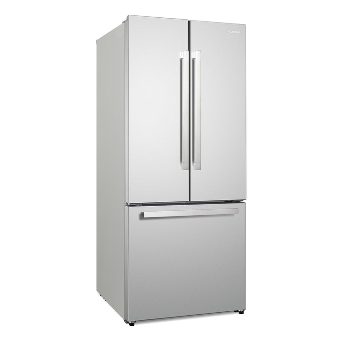 Cosmo 30 in. 17.5 cu. ft. Counter Depth 3-Door French Door Refrigerator with Freezer Drawer in Fingerprint Resistant Stainless Steel - COS-RFFV183GHS