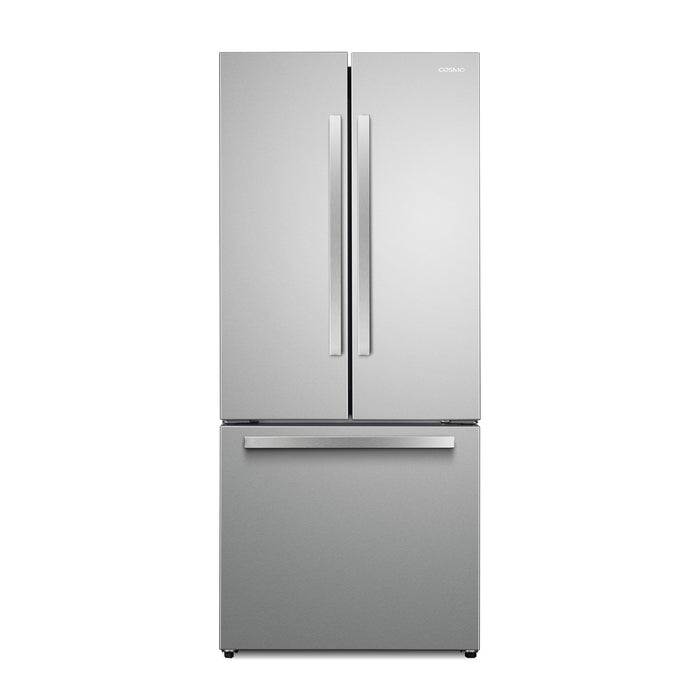 Cosmo 30 in. 17.5 cu. ft. Counter Depth 3-Door French Door Refrigerator with Freezer Drawer in Fingerprint Resistant Stainless Steel - COS-RFFV183GHS