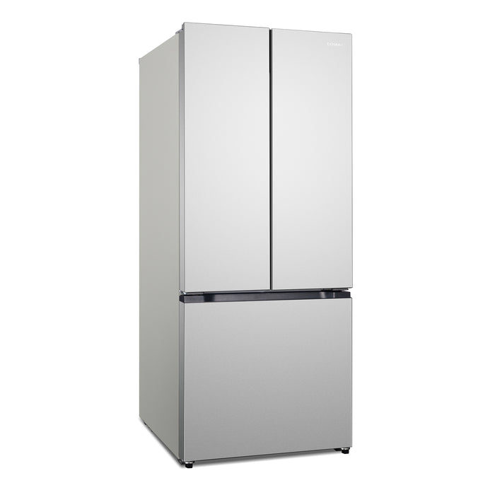 Cosmo 17.5 cu. ft. Counter Depth 3-Door French Door Refrigerator with Recessed Handles - COS-RFFV183RS