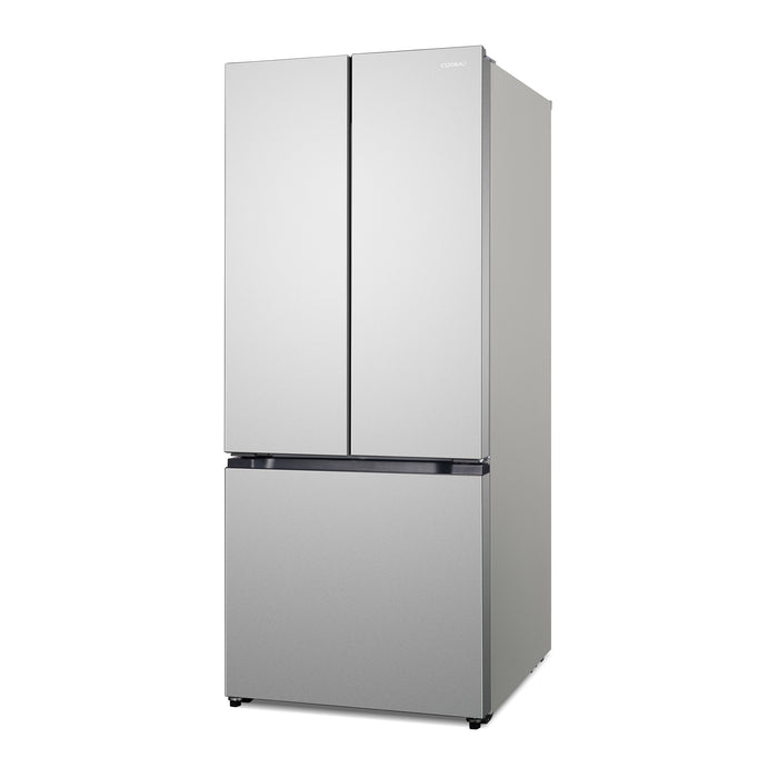 Cosmo 17.5 cu. ft. Counter Depth 3-Door French Door Refrigerator with Recessed Handles - COS-RFFV183RS