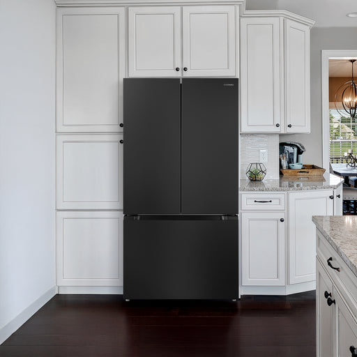 Cosmo 36 in. Vista Collection 27.4 cu. ft. French Door Refrigerator, Freezer Drawer, Water Dispenser, Ice Maker, Matte Black - COS-RFFV283RBK