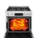 Cosmo 30 in. Stellar Collection 4.8 cu. ft. Gas Range, 5 Burners, Convection Oven, Cast Iron Grates, Stainless Steel - COS-RGS305SS