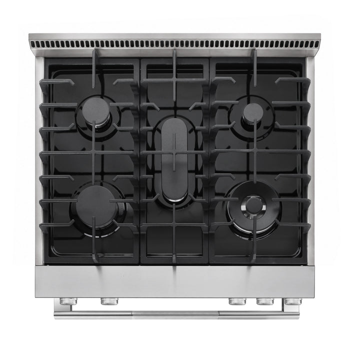 Cosmo 30 in. Stellar Collection 4.8 cu. ft. Gas Range, 5 Burners, Convection Oven, Cast Iron Grates, Stainless Steel - COS-RGS305SS