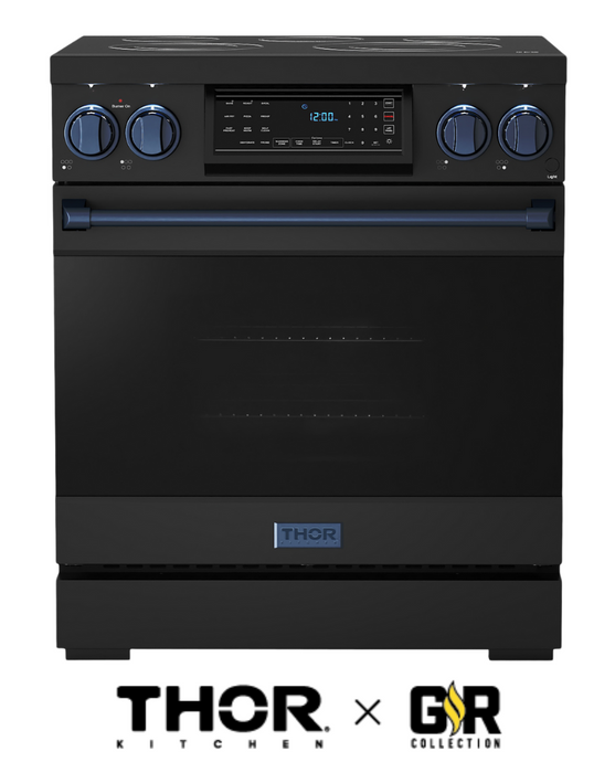 Gordon Ramsay by THOR Kitchen 30" 4.55 cu. ft. Professional Electric Range with Tilt Panel Touch Control, Self-Clean and Air Fry in Stainless Steel, RSE30B