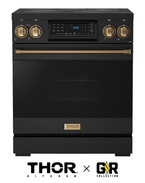 Gordon Ramsay by THOR Kitchen 30" 4.55 cu. ft. Professional Electric Range with Tilt Panel Touch Control, Self-Clean and Air Fry in Stainless Steel, RSE30B